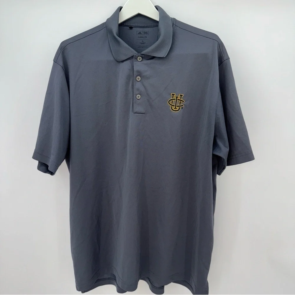 Adidas Climalite UC Irvine Polo Shirt Men’s Size XL Gray Embroidered Logo